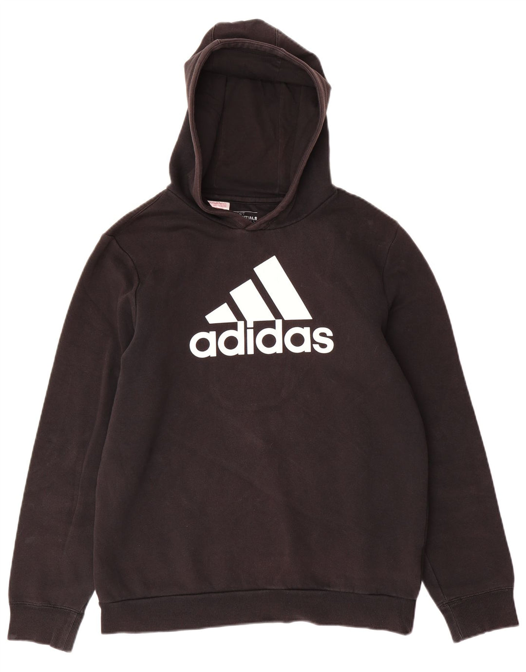 Pulover ADIDAS pentru băieți, cu glugă, 15-16 ani, XL, bumbac negru