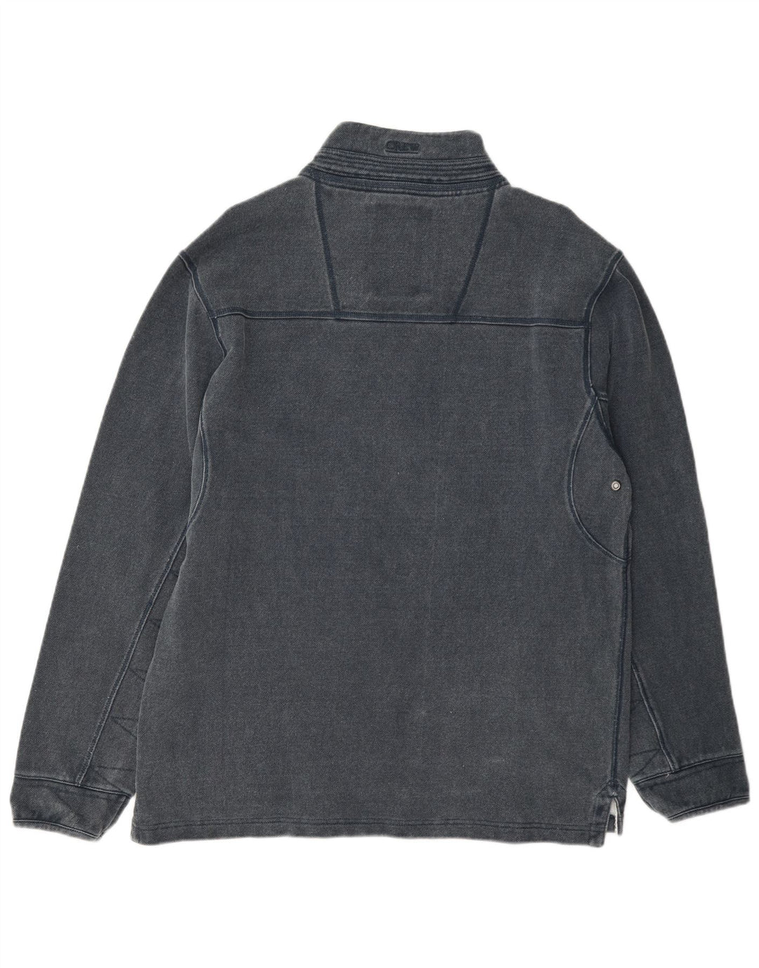 Crew Clothing Hanorac pentru bărbați cu fermoar și gât Jumper Bumbac mediu gri