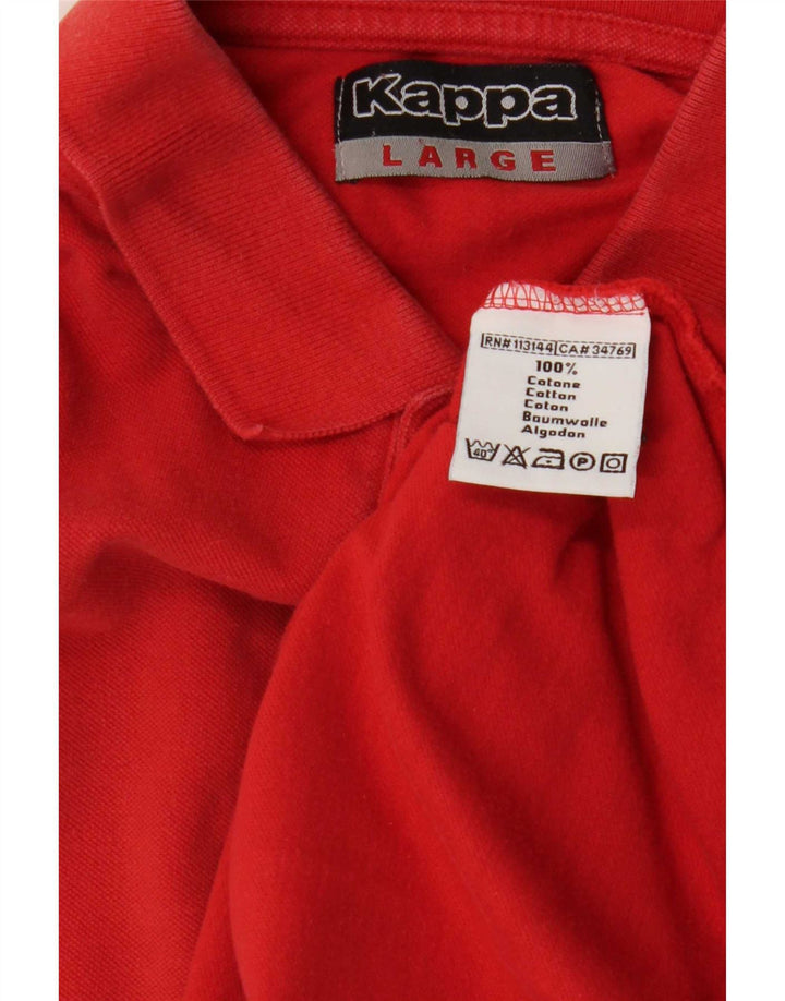 Cămașă polo pentru bărbați Kappa, bumbac roșu mare