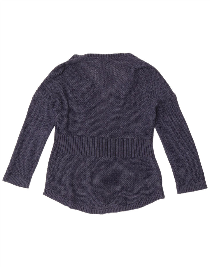 Pulover cardigan pentru femei Eddie Bauer UK 14 Medium bleumarin Bumbac