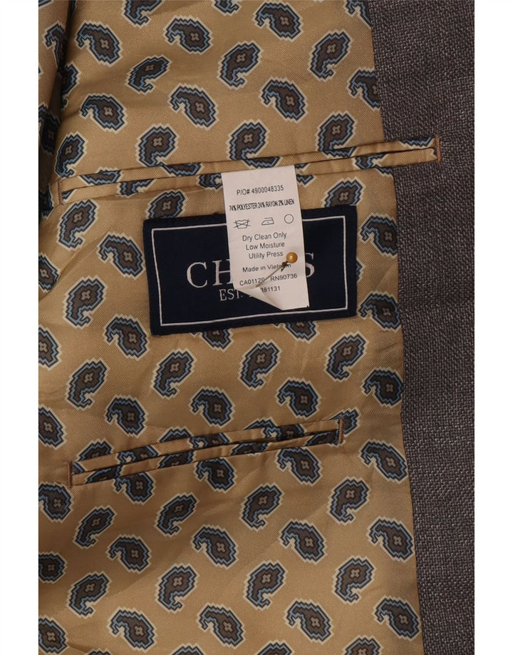 Jachetă Blazer pentru bărbați Chaps, cu 2 nasturi, UK 40, mare, gri, poliester