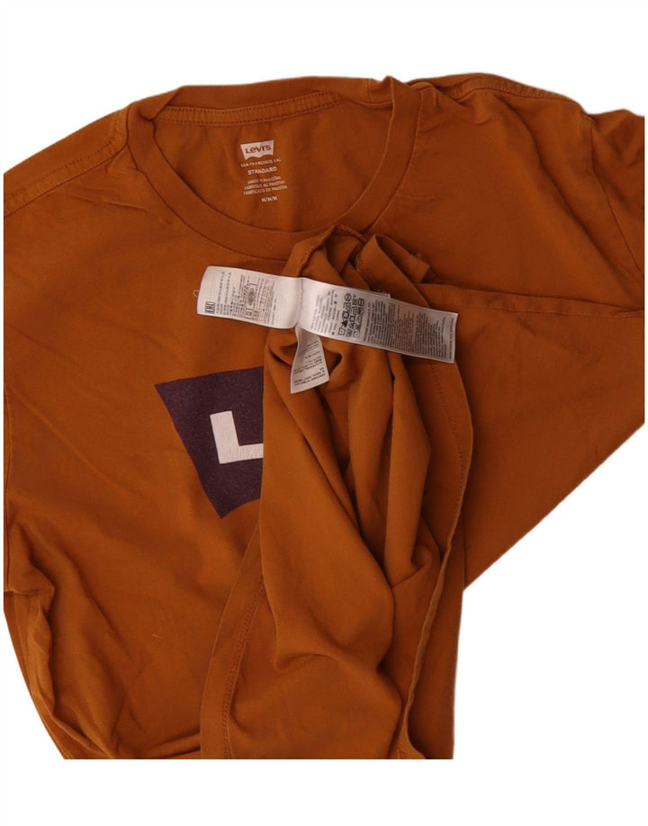 Tricou grafic Levi's pentru bărbați, cu ajustare standard, top din bumbac maro mediu