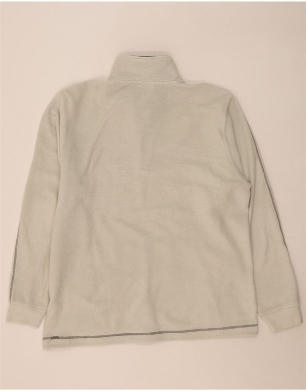 Pulover din lână Diadora pentru bărbați, cu fermoar, 2XL, poliester alb