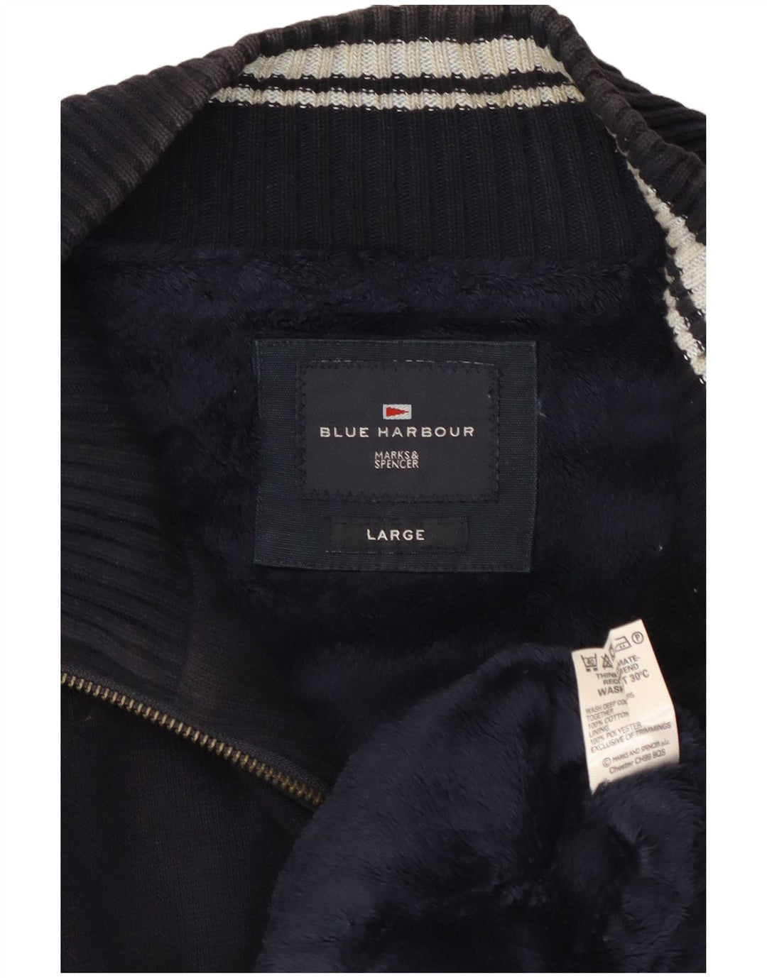 Marks & Spencer pentru bărbați Blue Harbour Trening Top Jachetă mare bleumarin