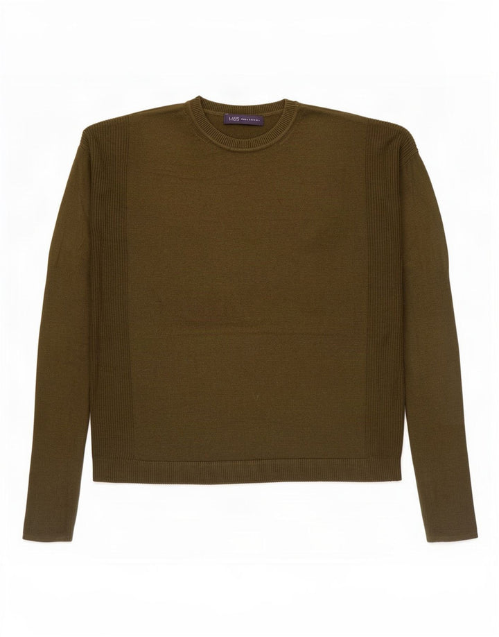Marks & Spencer Pulover supradimensionat pentru femei cu decolteu rotund UK 10 Mic Kaki