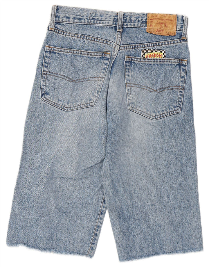 Pantaloni scurți din denim Bermude Graffiti Graphic pentru femei Energie W28 Medium Blue