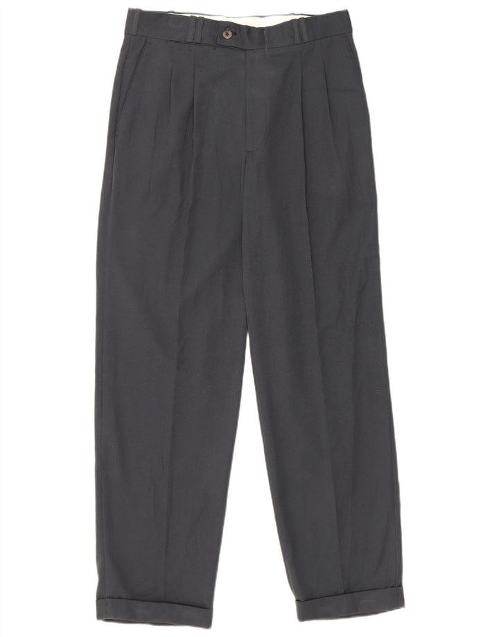 Pantaloni de costum pentru bărbați Farah L30 L28 bleumarin poliester