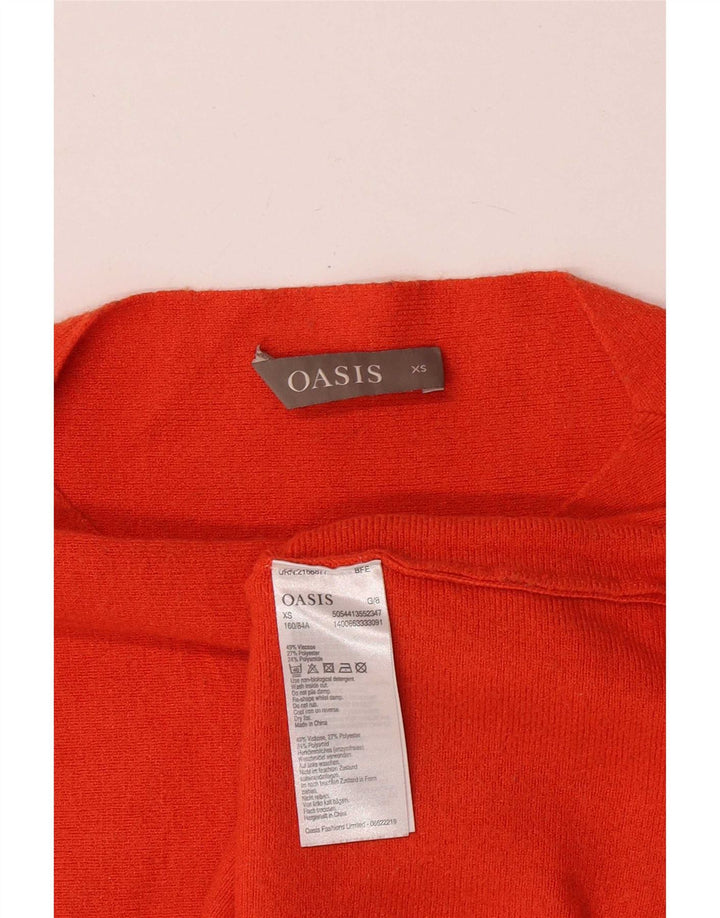 Oasis Top pentru femei cu mânecă lungă UK 6 XS Orange Viscose