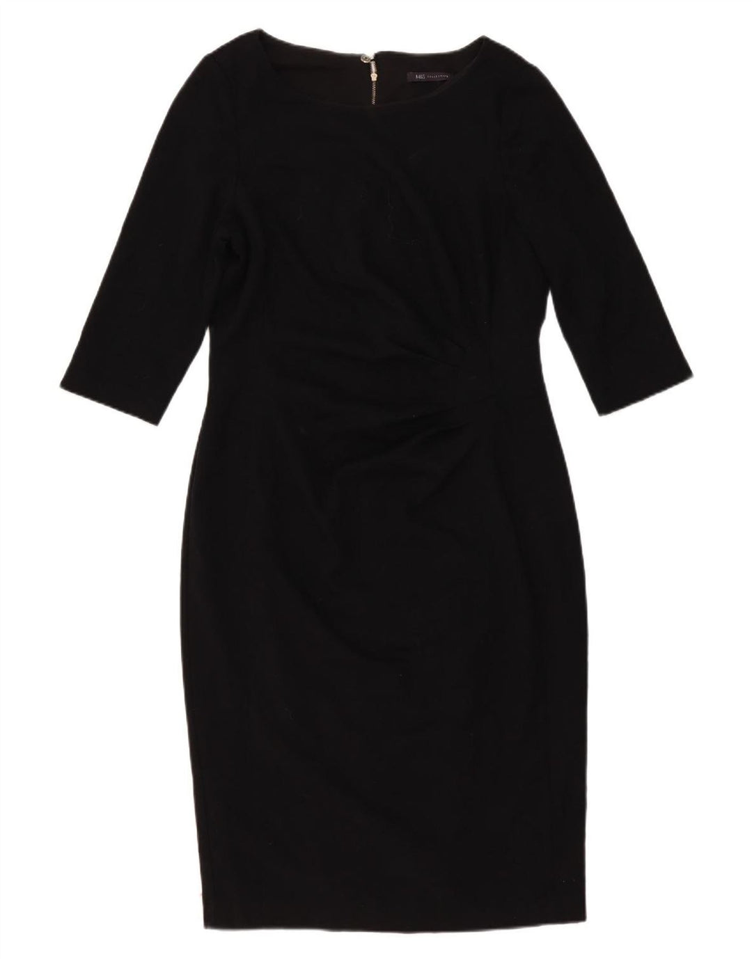 Rochie teacă pentru femei Marks & Spencer cu mâneci 3/4 UK 16 Poliester negru mare