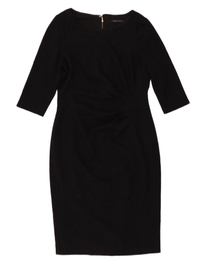 Rochie teacă pentru femei Marks & Spencer cu mâneci 3/4 UK 16 Poliester negru mare