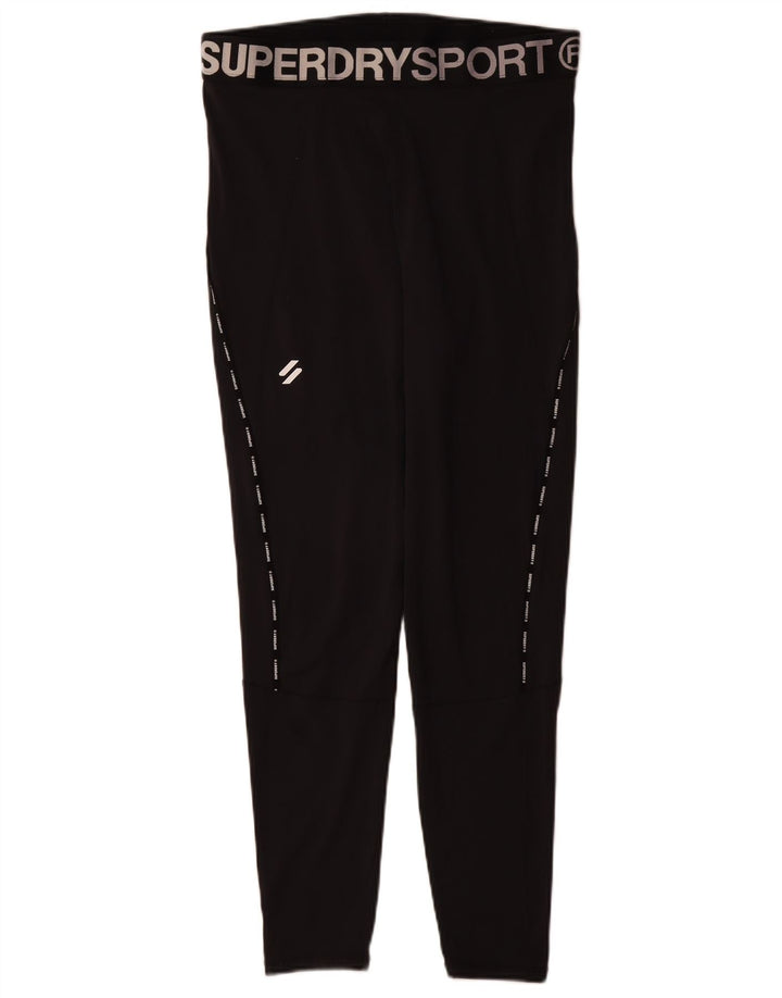 Leggings grafic Superdry pentru femei UK 18 XL poliester negru