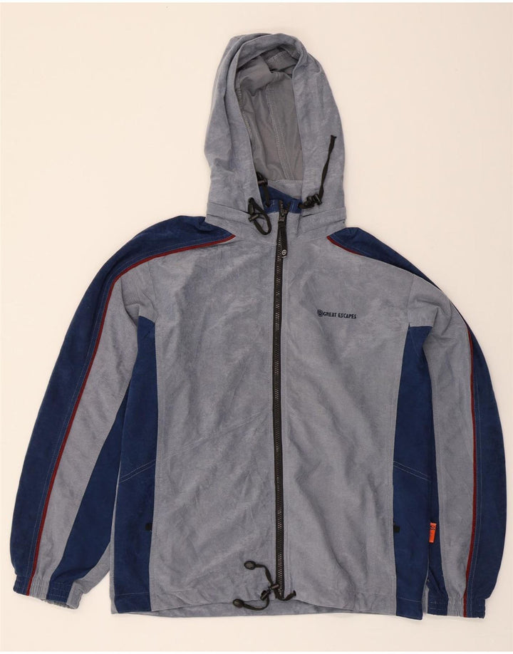 GREAT ESCAPES Mens Full Tracksuit IT 46 Small  Grey Colourblock Polyester Vintage Great Escapes and Second-Hand Great Escapes from Messina Hembry 