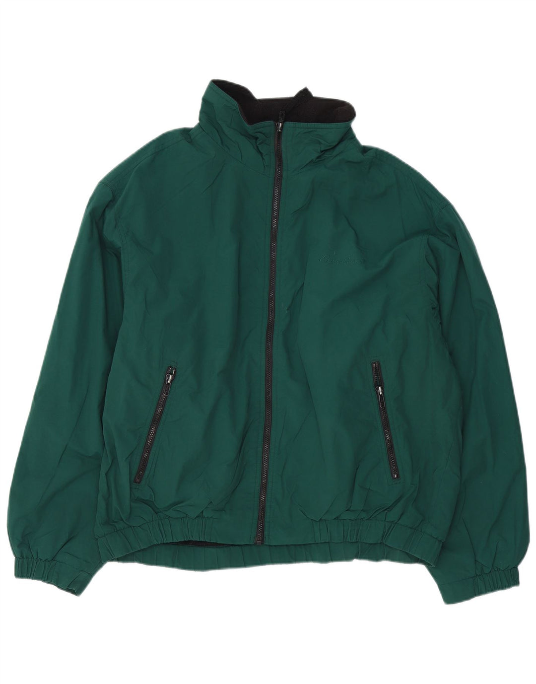 Eddie Bauer Bomber Windbreaker Jacket pentru bărbați UK 40 Poliester verde mare
