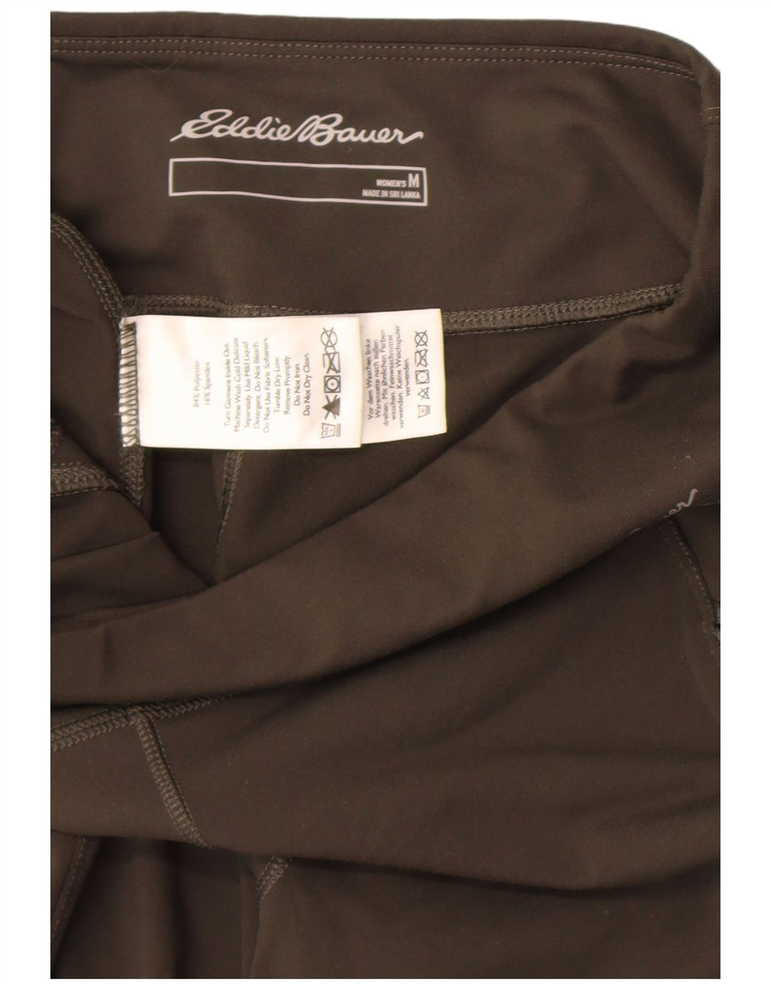 Leggings Capri pentru femei Eddie Bauer UK 12 Poliester verde mediu
