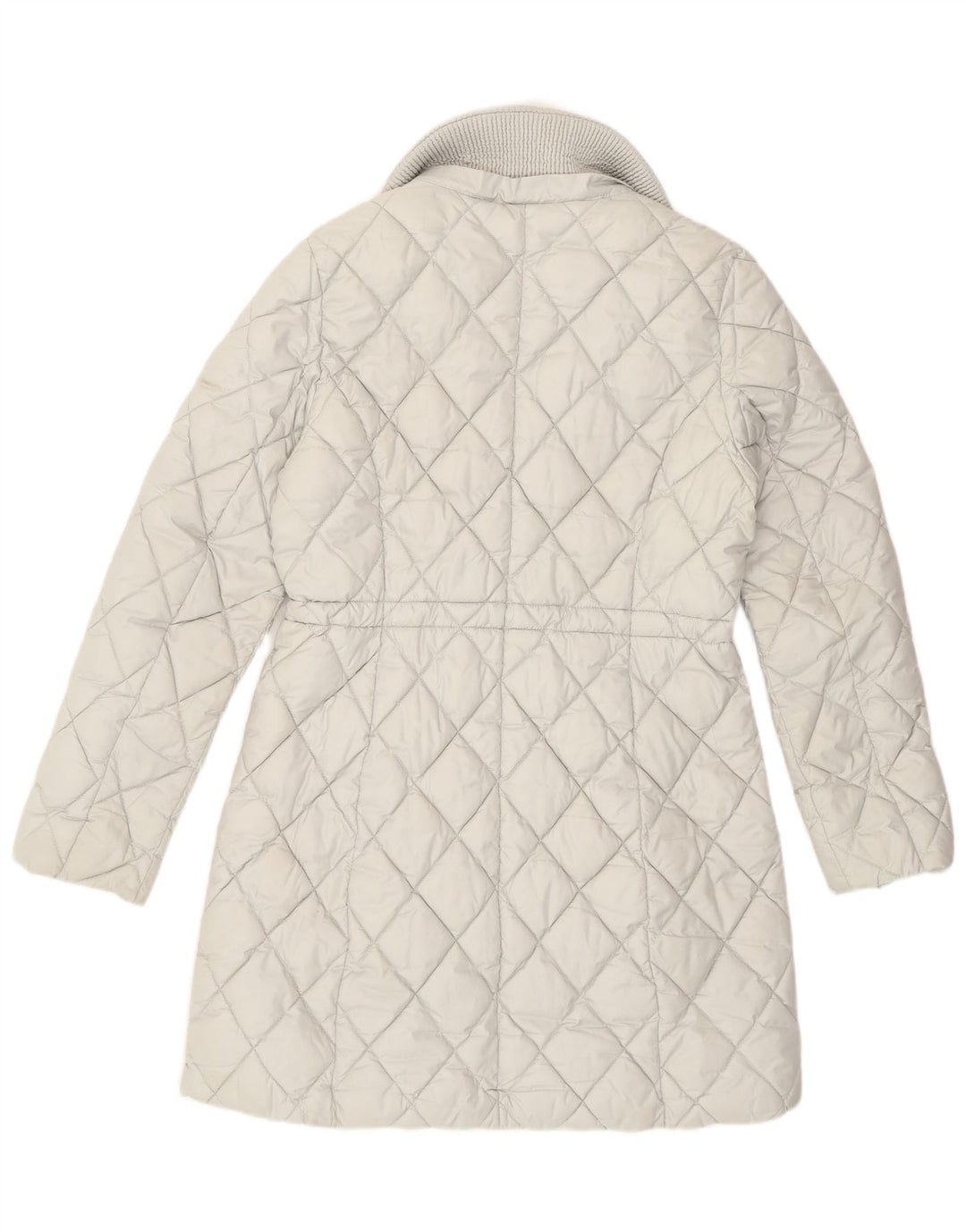 Guess Womens Quilted Overcoat UK 14 Medium White Polyester