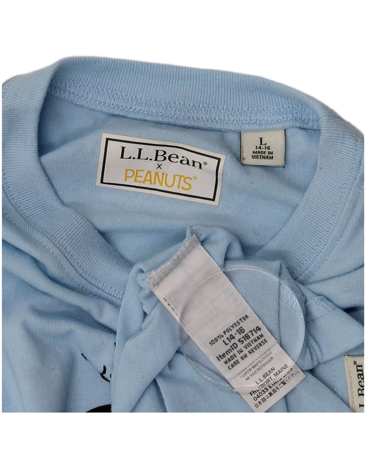 L.L.Bean Boys Peanuts Graphic Top Maneca lunga 14-15 Ani Mare Albastru