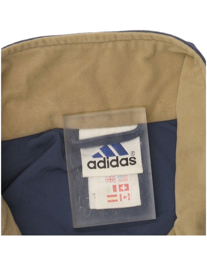 Jachetă de trening de velur Adidas pentru bărbați Marea Britanie 40/42 Poliester mediu bleumarin