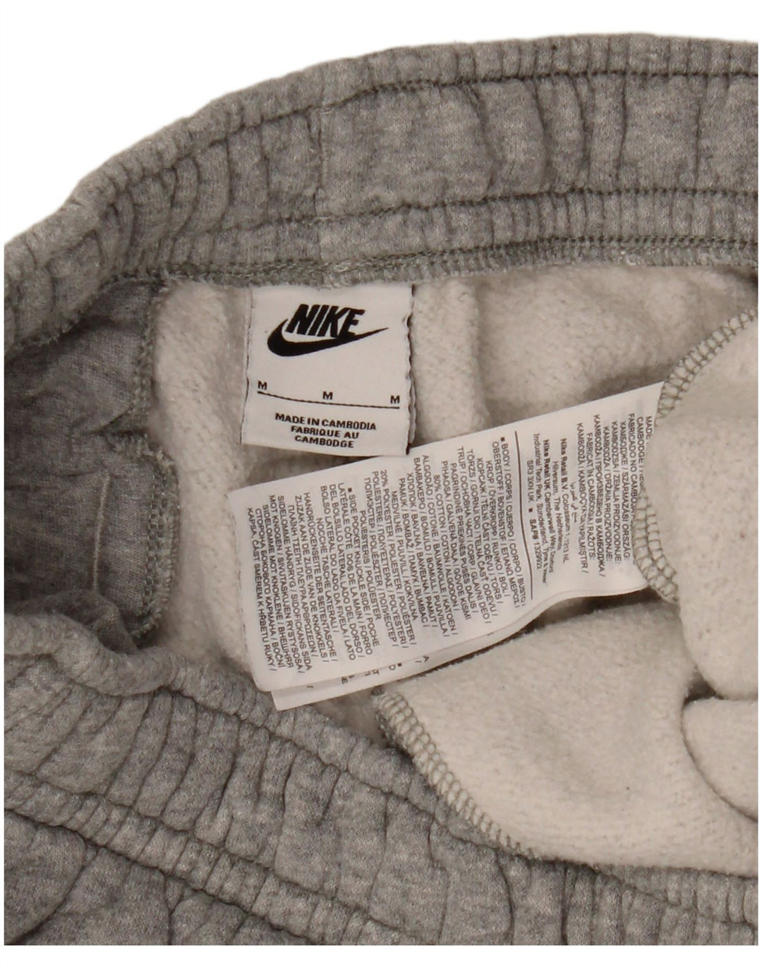 Pantaloni de trening pentru bărbați NIKE Pantaloni de jogging Mediu L30 L27 Bumbac gri