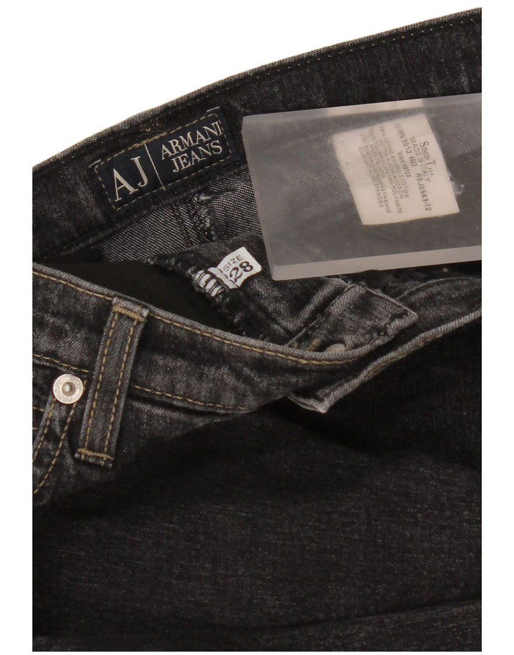 Blugi drepti pentru femei Armani W28 L30 bumbac negru