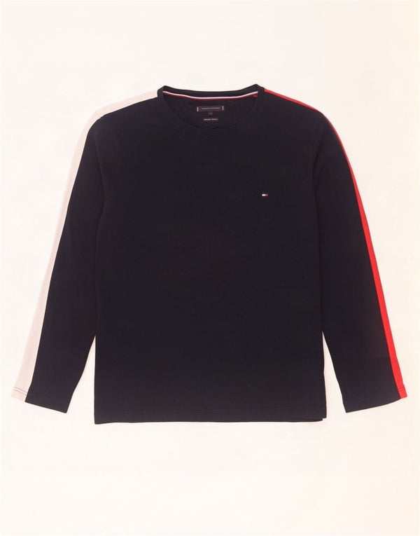 Top pentru bărbați Tommy Hilfiger cu mânecă lungă XL bleumarin, bumbac color bloc