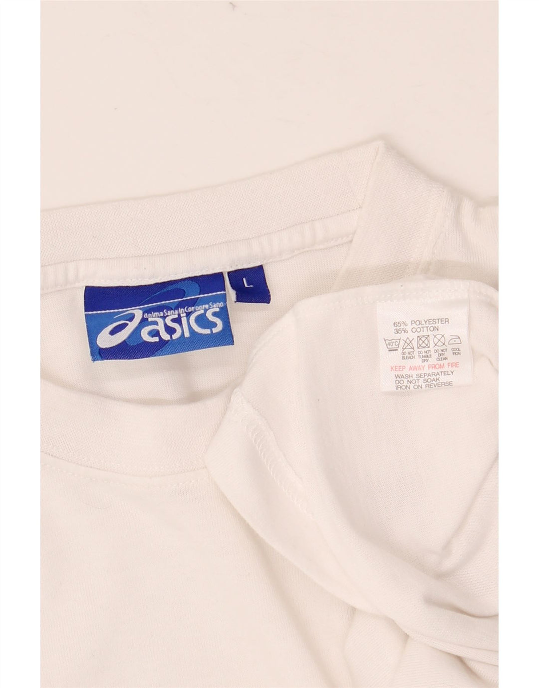Tricou pentru bărbați ASICS Top mare poliester cu dungi albe