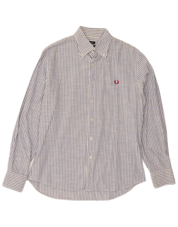 Cămașă pentru bărbați Fred Perry Slim Fit, bumbac mare cu dungi albastre