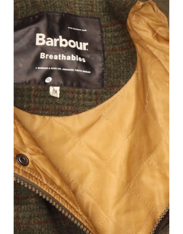 Jachetă pentru bărbați Barbour UK 38 Medium Kaki Lână carouri
