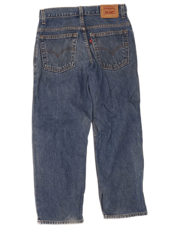 Blugi tăiați pentru bărbați Levi's 550 distressed relaxed fit W29 L25 bumbac albastru
