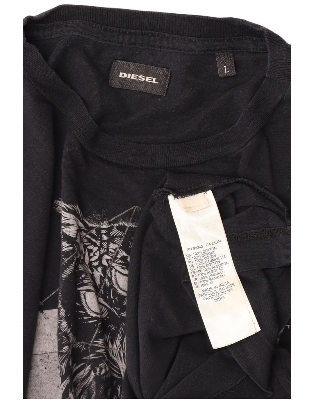 Tricou grafic pentru bărbați Diesel Top mare bleumarin