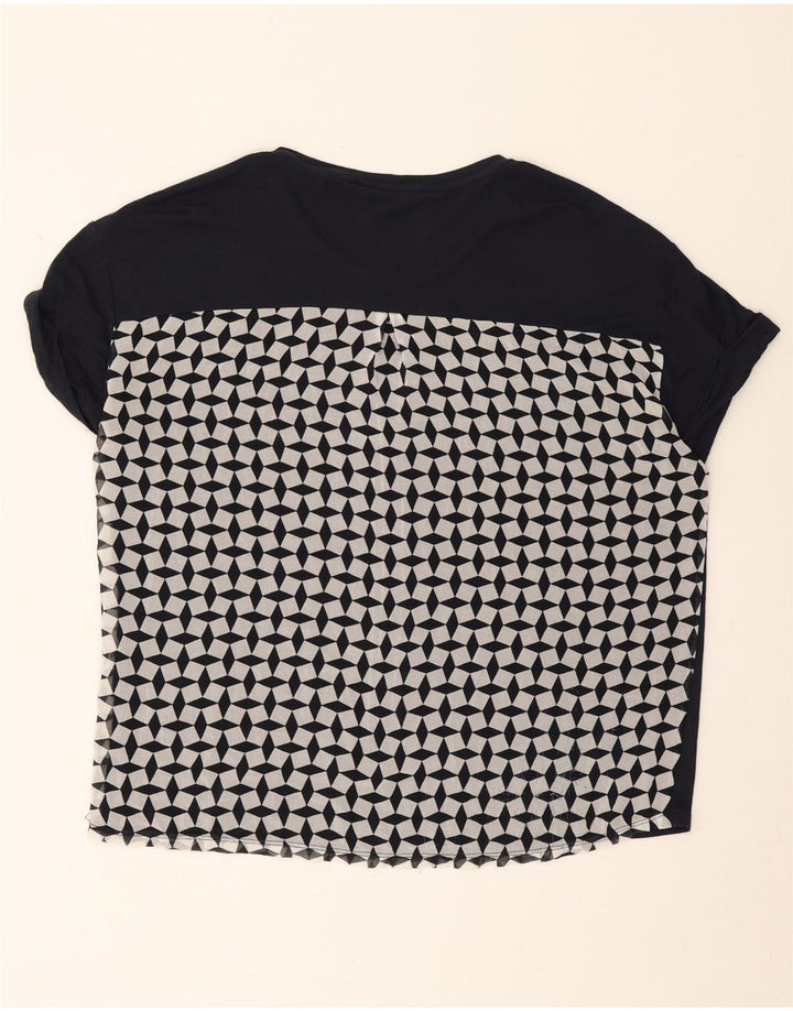 Armani Exchange Tricou pentru femei Top UK 14 Medium Bleumarin Geometric