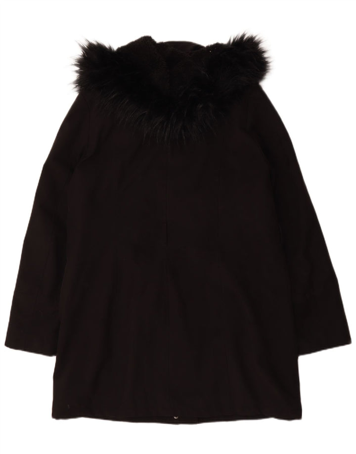 Pardesiu Sherpa pentru femei Dkny UK 16, mare, negru, poliester
