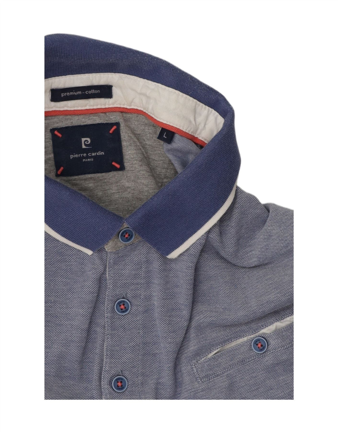 Cămașă polo Pierre Cardin pentru bărbați, mare, albastru, bumbac