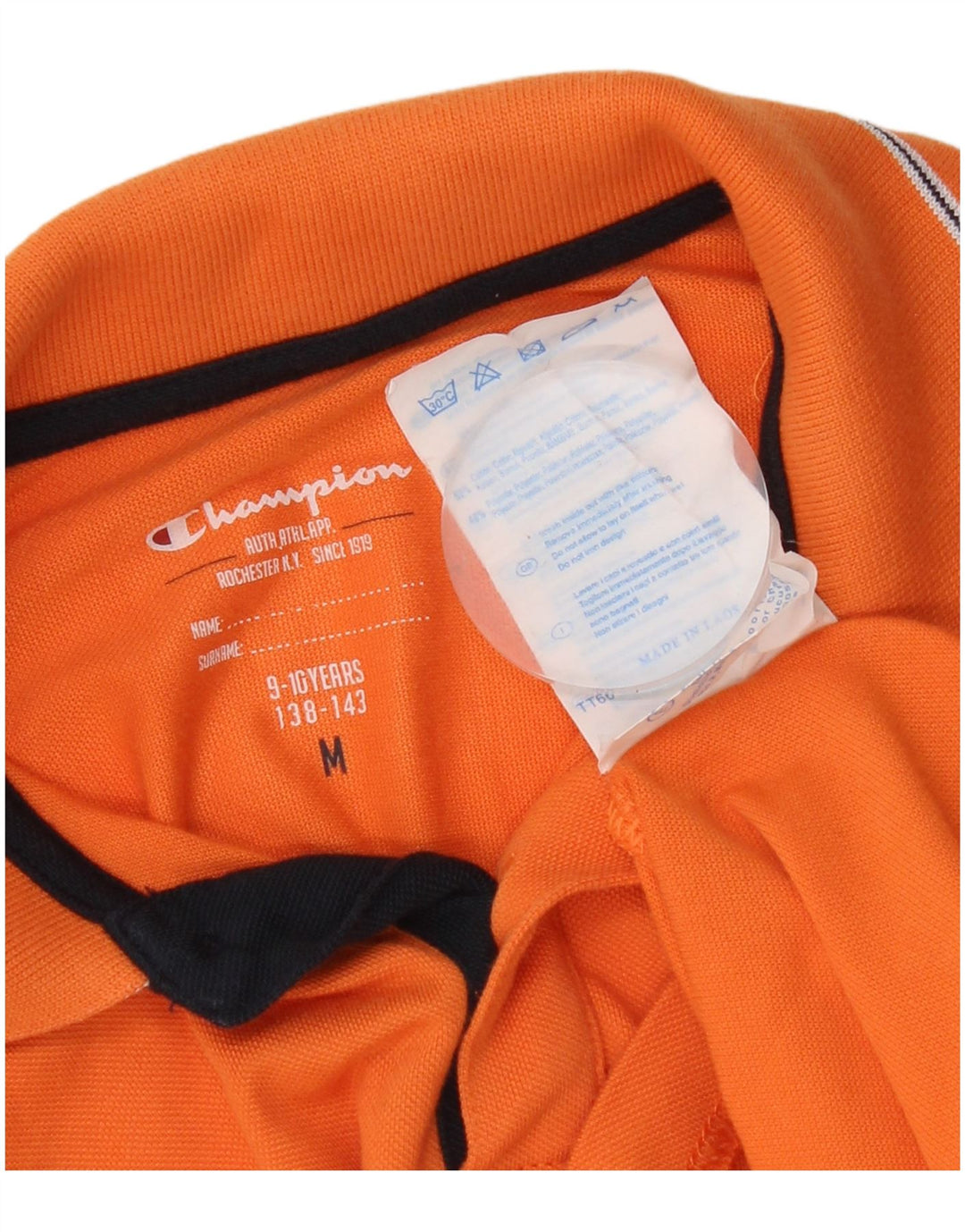 Tricou Polo Băieți Champion 9-10 Ani Bumbac Portocaliu