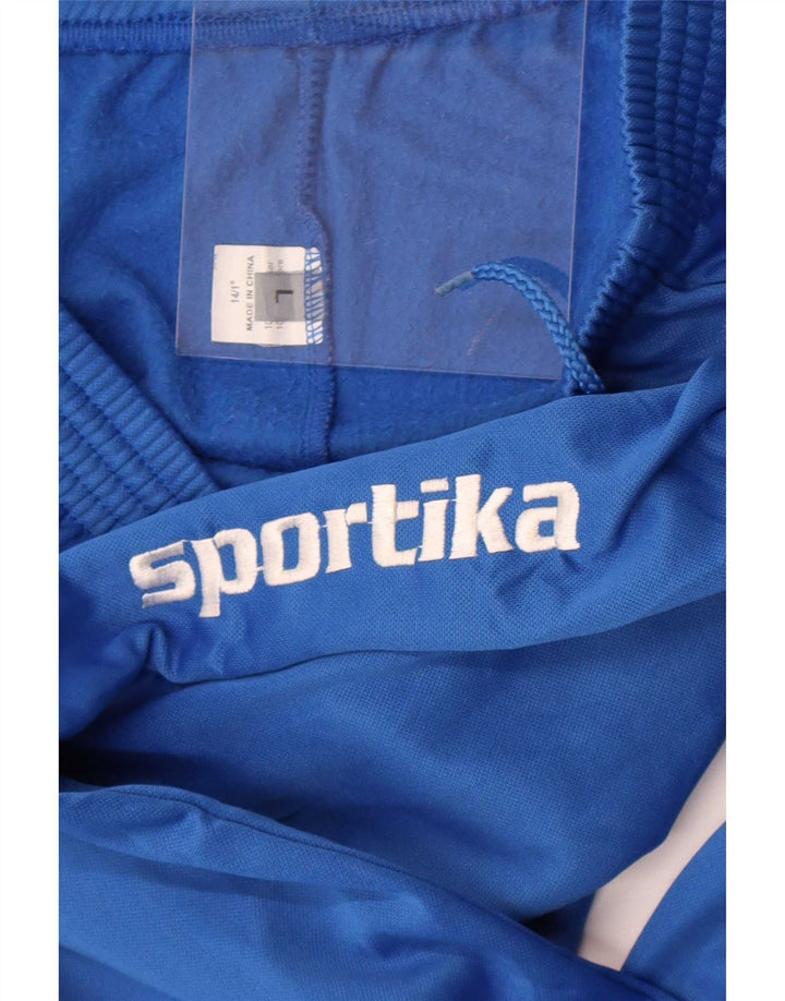 Pantaloni de trening vintage pentru bărbați cu grafică Joggeri mari, albastru, poliester