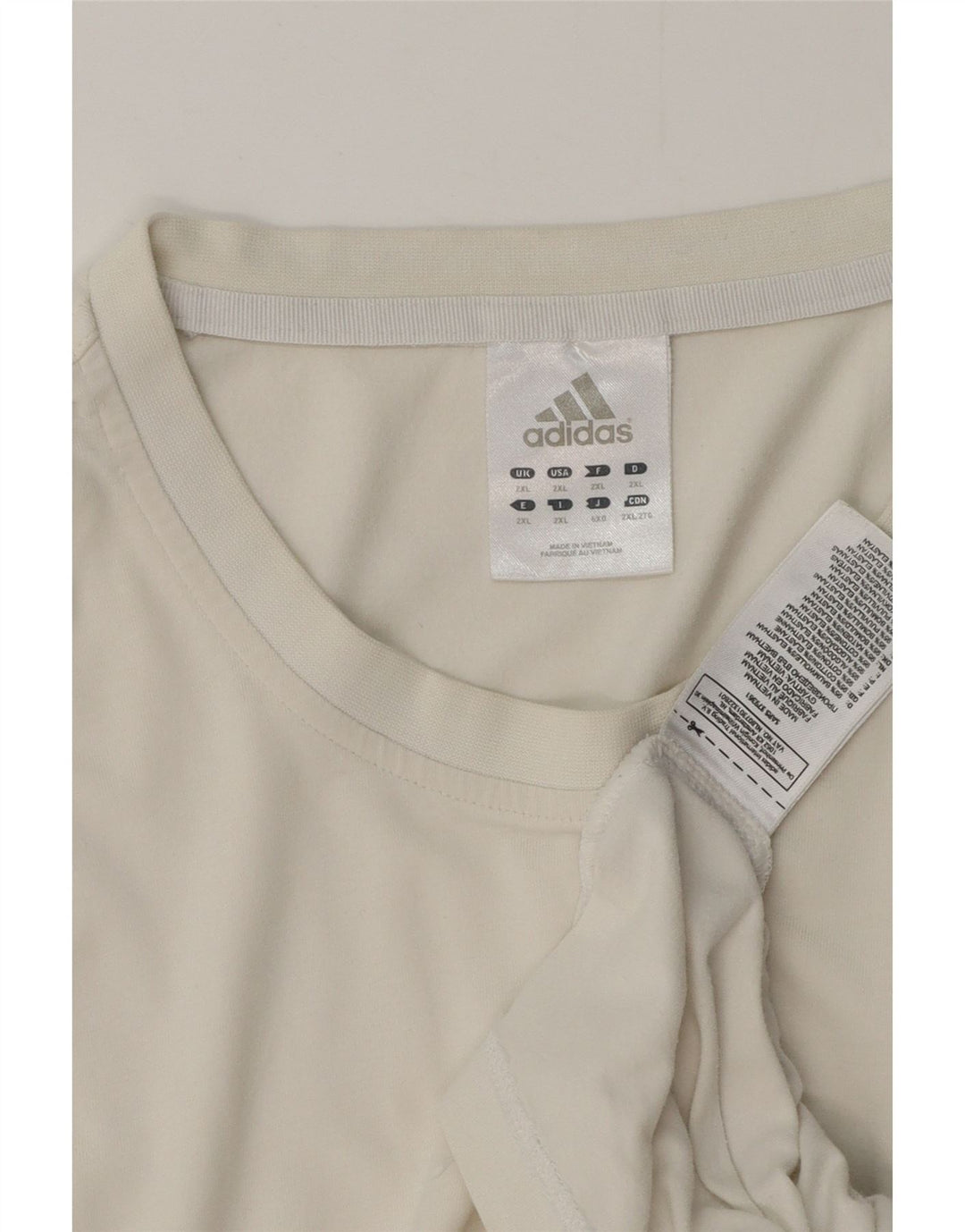 Tricou pentru bărbați Adidas Top 2XL Bumbac alb