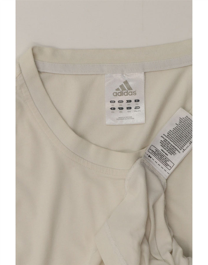 Tricou pentru bărbați Adidas Top 2XL Bumbac alb