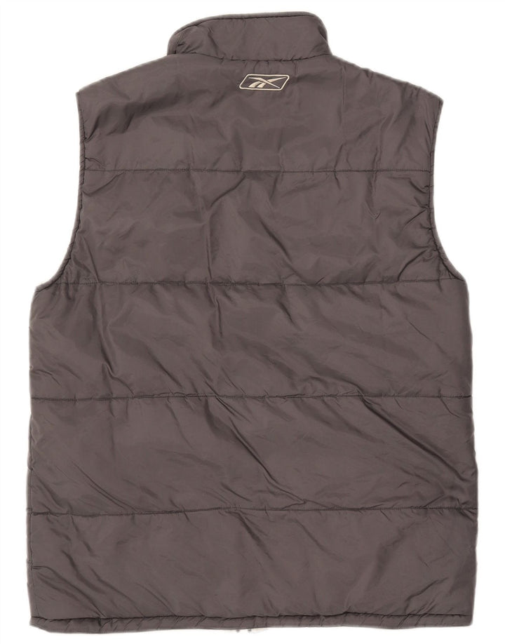 Gilet Reebok pentru femei Reversibil Padded UK 14 Large Gri