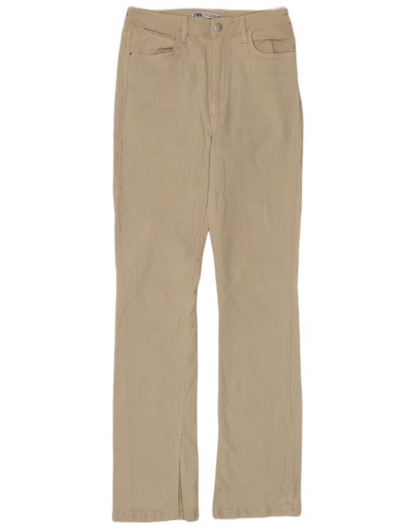 Blugi evazați pentru femei ZARA EU 36 XS W26 L34 Bej Bumbac