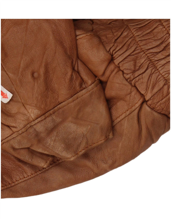 Jachetă militară din piele pentru bărbați VINTAGE UK 44 2XL piele maro