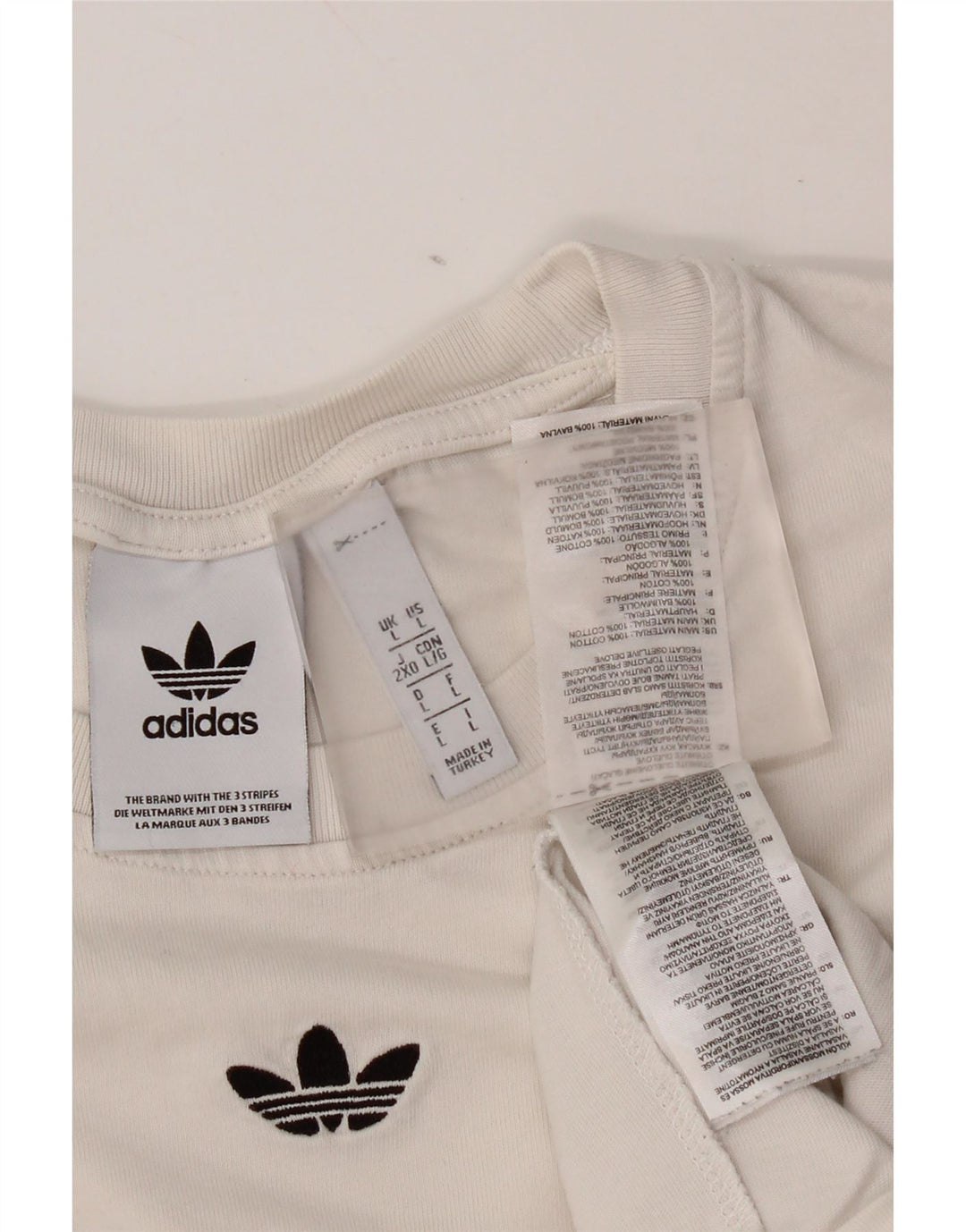 Tricou grafic Adidas pentru bărbați Top mare din bumbac alb