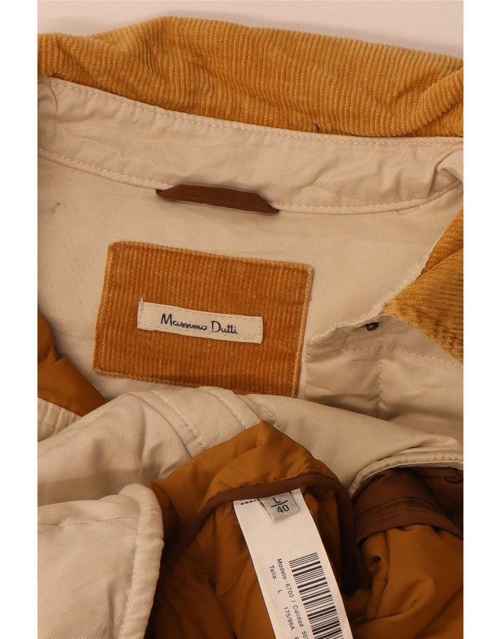 Jachetă căptușită pentru femei Massimo Dutti UK 16 mare, bej, bumbac