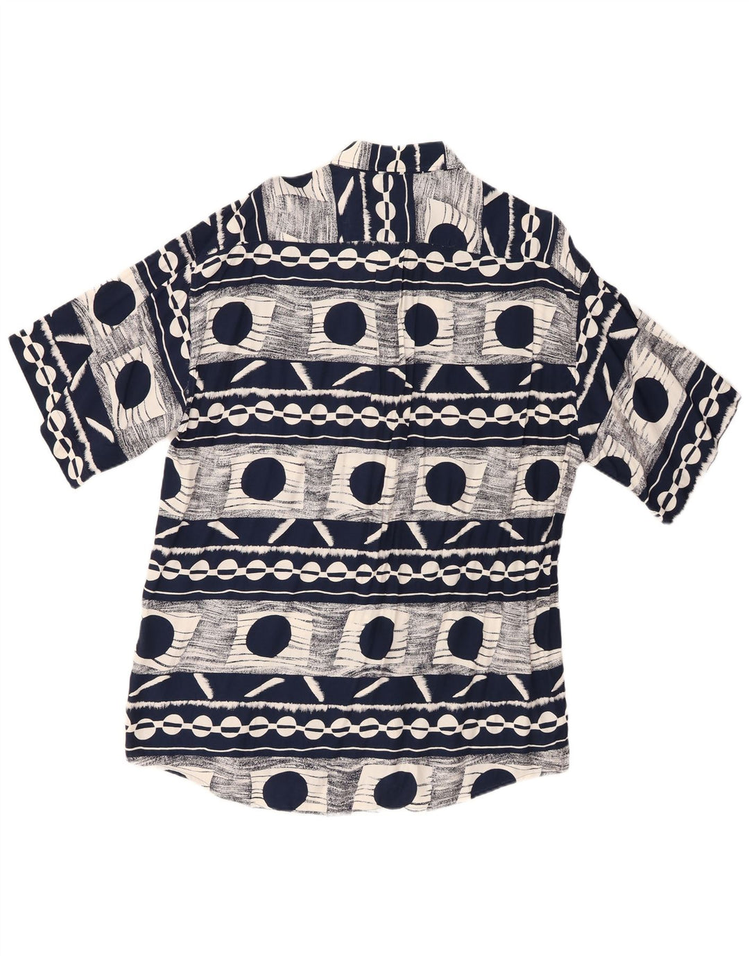 Cămașă cu mânecă scurtă pentru bărbați Big Match XL Bleumarin Geometric