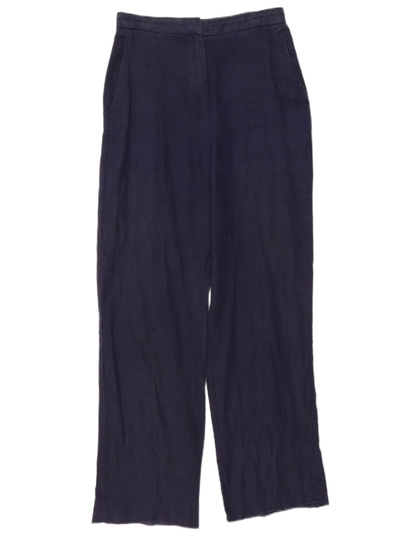 Pantaloni chino drepti pentru femei Zara Mediu L30 L31 Bleumarin