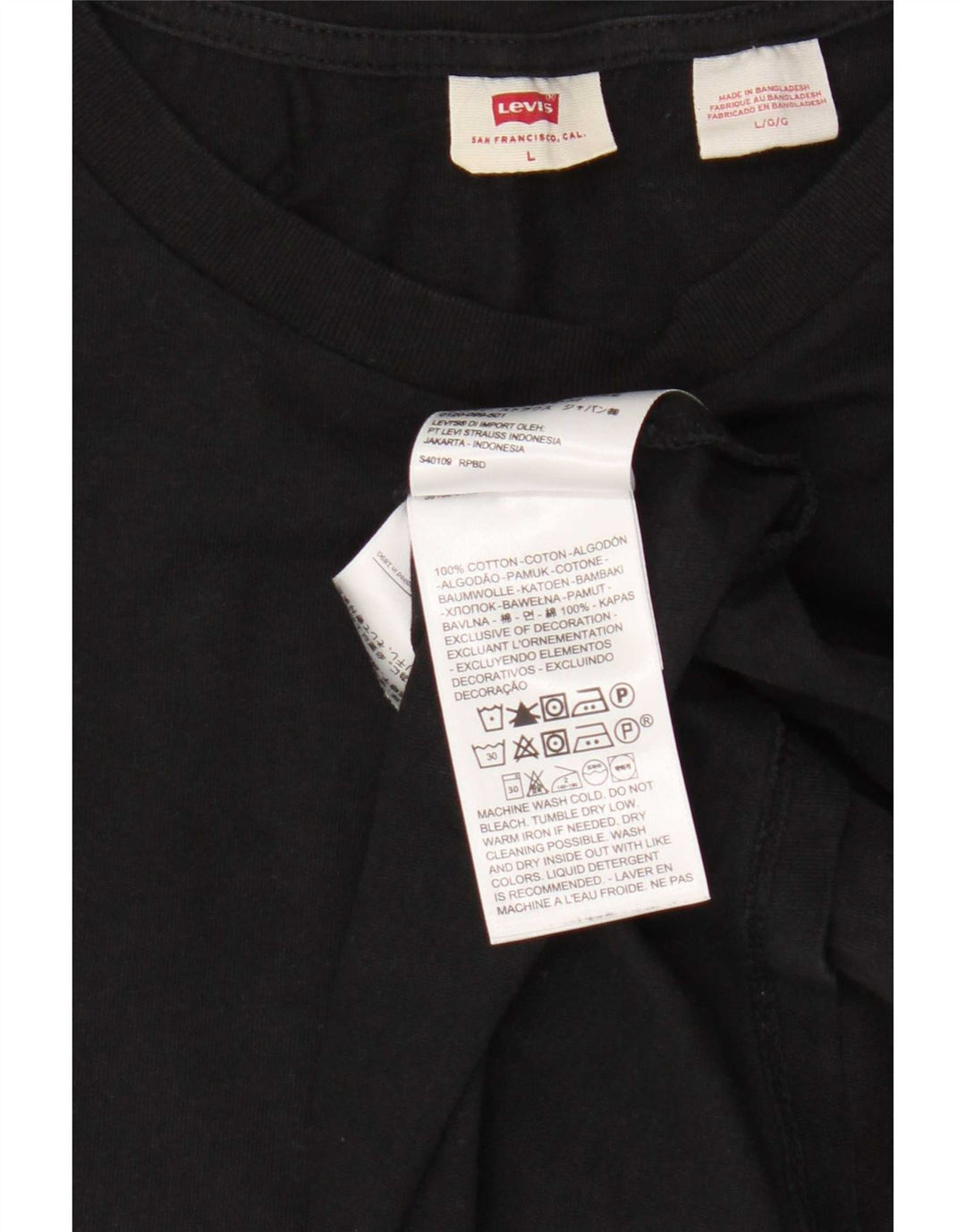 Tricou pentru femei Levi's Top UK 16 Large Black Bumbac