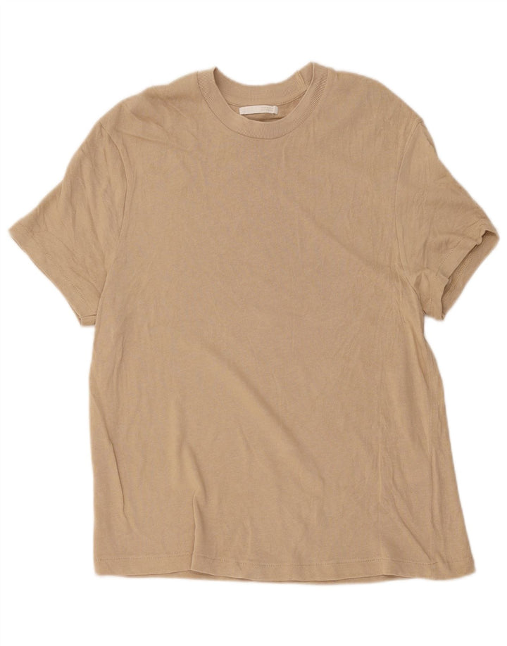 Tricou pentru bărbați Zara Top Mediu Bej Bumbac