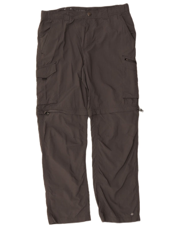 Pantaloni cargo Columbia Omni-Shade pentru drumeții, W34 L30, nailon gri