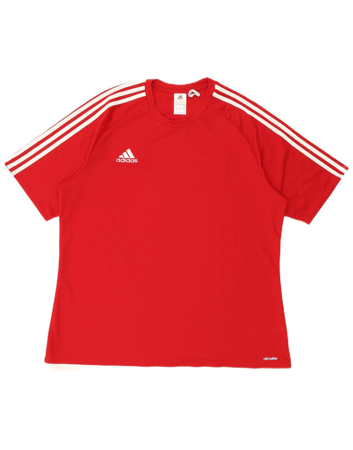 Tricou Adidas Climalite pentru bărbați Top XL poliester roșu
