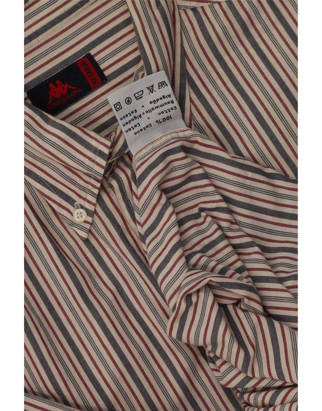 Cămașă pentru bărbați Kappa 2XL, bumbac cu dungi multicolore