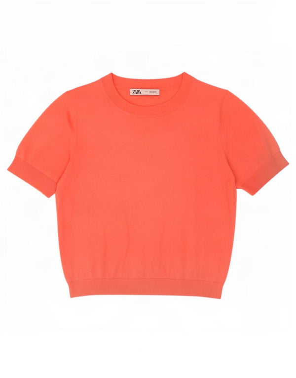 Bluză Crop Top Femei Zara UK 10 Mic Portocaliu