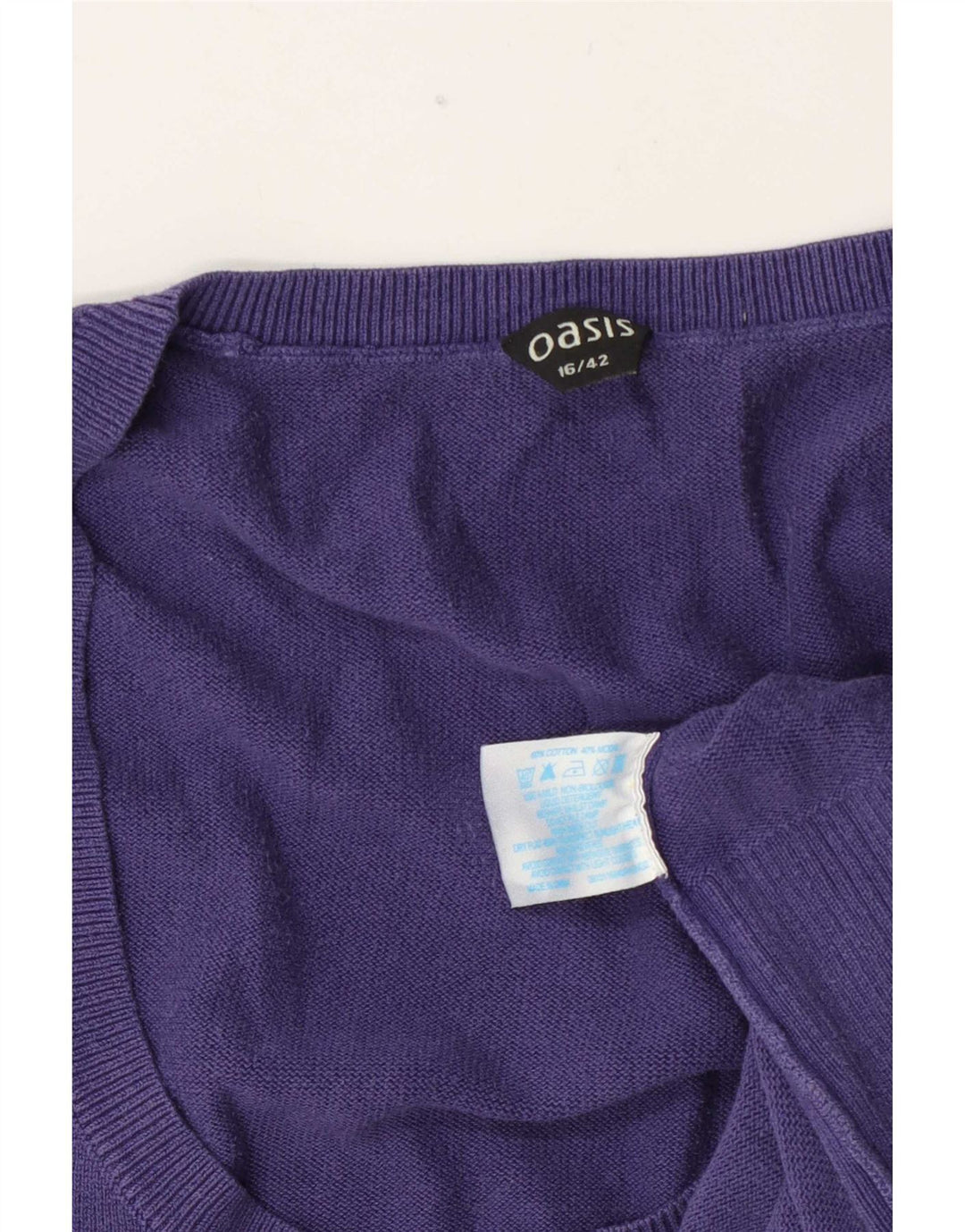 Vestă pentru femei Oasis, UK 16, mare, albastru, bumbac